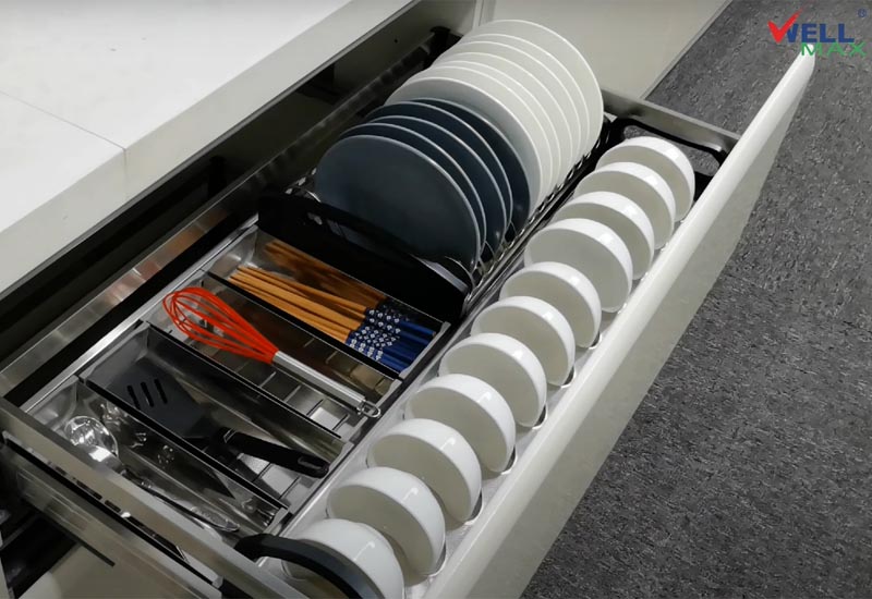 Cesta para cajones de acero inoxidable WELLMAX H1KGS008